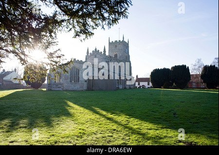 A beautiful church and lawns, UK Stock Photo