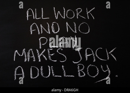 O que significa All work and no play makes Jack a dull boy.? - Pergunta  sobre a Inglês (Reino Unido)