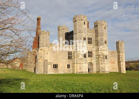 The ruins of Titchfield Abbey on a sunny winters day. The ruins of a 13th century Premonstratensian abbey, later converted into Stock Photo