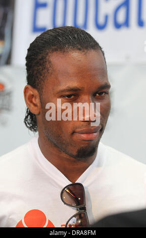 Didier Drogba Professional football players from the English Premier League host an event at Eaglerider Motorcycles in support of 'armsaroundthechild.org' Los Angeles, California - 01.07.12 Stock Photo