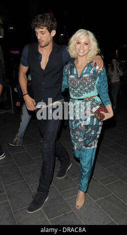 Kimberly Wyatt and Max Rogers out and about in the West End.  London, England - 03.07.12 Stock Photo