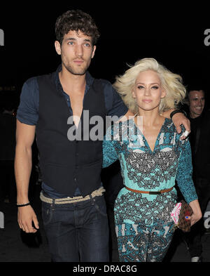 Kimberly Wyatt and Max Rogers out and about in the West End.  London, England - 03.07.12 Stock Photo