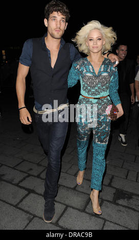 Kimberly Wyatt and Max Rogers out and about in the West End.  London, England - 03.07.12 Stock Photo