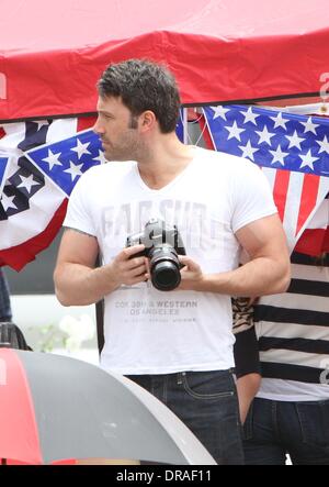 Ben Affleck celebrates the Fourth of July, American Independence day watching the parade with his family on Pacific Palisades Los Angeles, California - 04.07.12  Featuring: Ben Affleck Where: United States When: 04 Jul 2012 Stock Photo