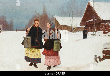 Camille Pissarro Two Young Peasant Women Stock Photo - Alamy