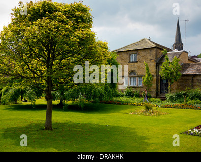 View across the Memorial Garden in Bakewell town centre Peak District National Park Derbyshire Dales England UK Stock Photo