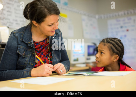 First Grade Classroom Stock Photo