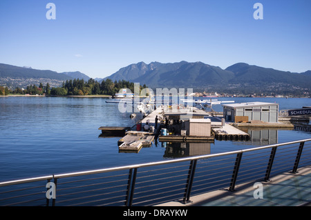 Float planes in Vancouver Harbor, Canada Stock Photo