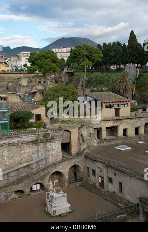 Italy, Herculaneum. City covered with ash when Mt. Vesuvius erupted in 79 A.D. Stock Photo