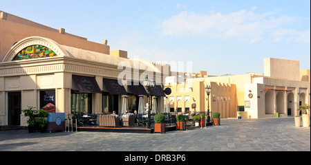 Cafe and Restaurant at Katara Cultural Village, Doha, Qatar Stock Photo