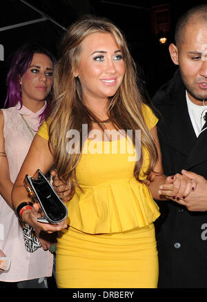 Lauren Goodger leaving Aura nightclub. London, England - 11.07.12 Stock Photo