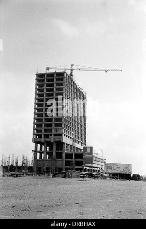 Old vintage 1900s Hotel Oberoi under construction, Nariman Point, Mumbai, Maharashtra, India, 1972 - jag 186064 Stock Photo