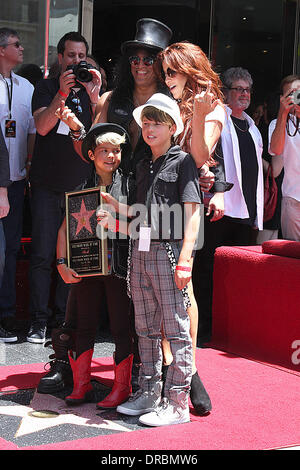 Slash, Perla Hudson and their sons London Emilio and Cash Anthony Slash