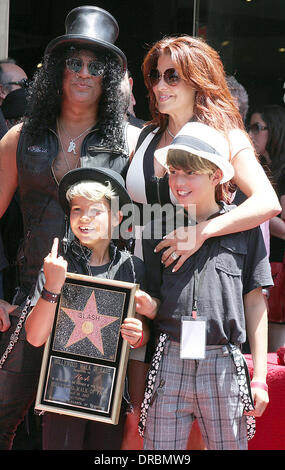 Slash, Perla Hudson and their sons London Emilio and Cash Anthony Slash ...