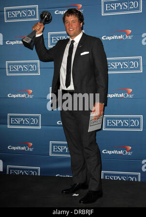 Matthew Stafford 2012 ESPY Awards - Press Room at the Nokia Theatre L.A. Live Los Angeles, California - 11.07.12 Stock Photo