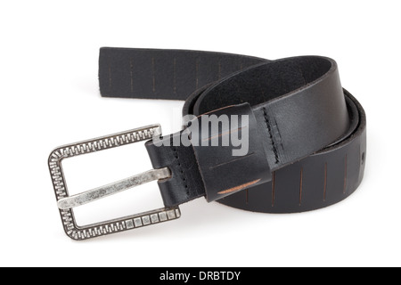 leather belt isolated on white background Stock Photo