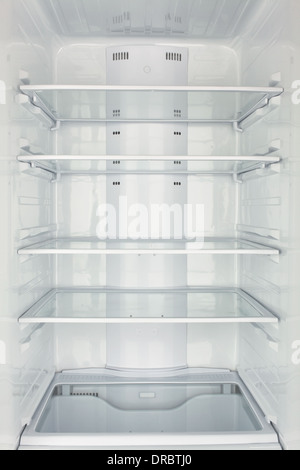 freezer chamber open empty closeup Stock Photo