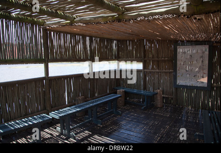 Intaka Island Nature Reserve Birdwatching Hut in Century City in Cape Town - South Africa Stock Photo