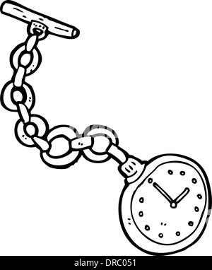 old pocket watch chain drawing