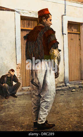 Albania - Man in traditional peasant costume Stock Photo