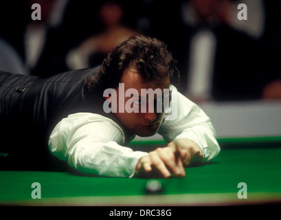 Jimmy 'Whirlwind' White at The Embassy World Snooker Tournament, Crucible Theatre Sheffield in the early 1980’s Stock Photo