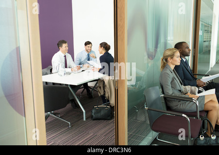 Business people talking in meeting Stock Photo