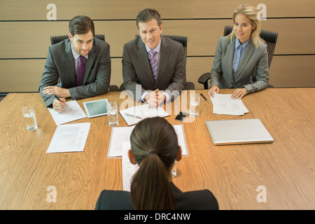 Business people talking in meeting Stock Photo