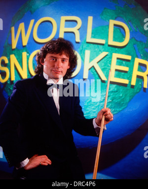 Jimmy 'Whirlwind' White at The Embassy World Snooker Tournament, Crucible Theatre Sheffield in the early 1980’s Stock Photo