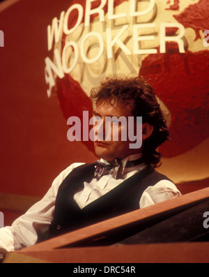 Jimmy 'Whirlwind' White at The Embassy World Snooker Tournament, Crucible Theatre Sheffield in the early 1980’s Stock Photo