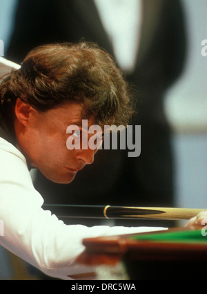 Jimmy 'Whirlwind' White at The Embassy World Snooker Tournament, Crucible Theatre Sheffield in the early 1980’s Stock Photo