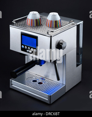 espresso maker isolated on a black background Stock Photo
