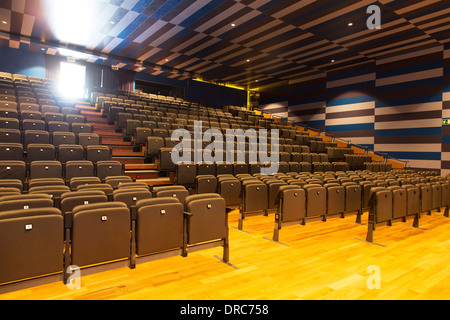 Seats in empty auditorium Stock Photo