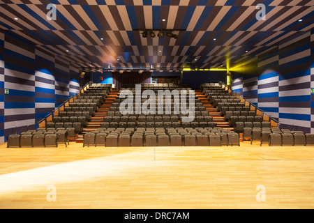 Seats in empty auditorium Stock Photo