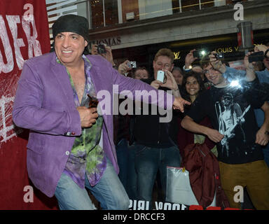 Soprano actor and E Street Band member Steven Van Zandt broadcasts his 'Little Steven's Underground Garage' radio show for Dublin City FM at Tower Records on Wicklow Street. Zandt is in Dublin to perform with Bruce Springsteen later this week. Dublin, Ireland - 16.07.12. Stock Photo