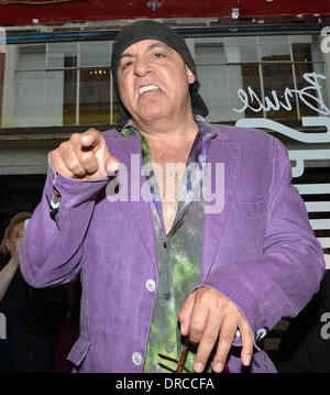 Soprano actor and E Street Band member Steven Van Zandt broadcasts his 'Little Steven's Underground Garage' radio show for Dublin City FM at Tower Records on Wicklow Street. Zandt is in Dublin to perform with Bruce Springsteen later this week. Dublin, Ireland - 16.07.12. Stock Photo