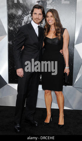 Christian Bale and wife Sandra Blazic 'The Dark Knight Rises' New York Premiere at AMC Lincoln Square Theater  - Arrivals New York City, USA, 16.07.12 Stock Photo