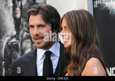 Christian Bale and wife Sandra Blazic 'The Dark Knight Rises' New York Premiere at AMC Lincoln Square Theater  - Arrivals New York City, USA, 16.07.12 Stock Photo