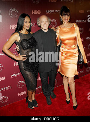 Beverly Johnson, Timothy Greenfield-Sanders and Carol Alt attending a screening of HBO's 'About Face: Supermodels, Then and Now', directed by portrait photographer and filmmaker Timothy Greenfield-Sanders New York City, USA - 17.07.12 Stock Photo
