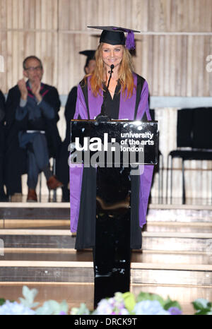 Stella McCartney University of Arts London honorary degree presentation. Stella is honoured at the annual graduation ceremony and announces she is offering an annual scholarship for students at Central St. Martins London, England - 18.07.12 Stock Photo