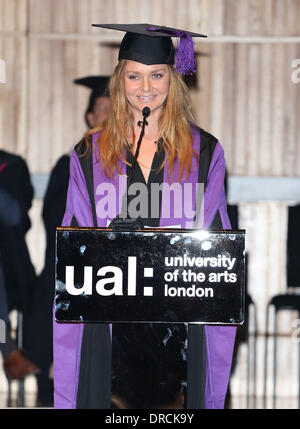 Stella McCartney University of Arts London honorary degree presentation. Stella is honoured at the annual graduation ceremony and announces she is offering an annual scholarship for students at Central St. Martins London, England - 18.07.12 Stock Photo