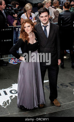 Rose Leslie (L) The European Premiere of 'The Dark Knight Rises' held at the Odeon West End - Arrivals. London, England - 18.07.12 Stock Photo
