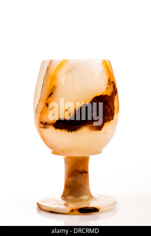 Onyx wineglass isolated on white Stock Photo