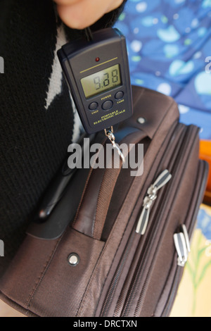 Hand Scale For Measuring Luggage Weight Stock Photo - Download