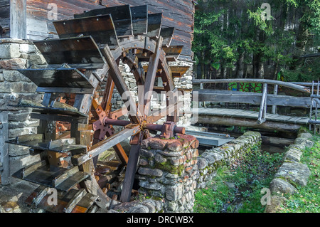 Old water wheel in the Bavarian forest germany