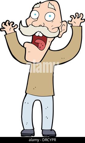 cartoon old man getting a fright Stock Vector Image & Art - Alamy