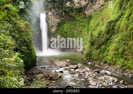 River, rocks and waterfall in Batad, near Banaue, Luzon, Philippines Stock Photo