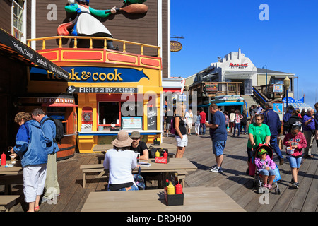 Pier 39,Fisherman's Wharf,San Francisco,California,USA Stock Photo