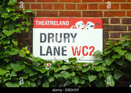 Drury Lane Street Sign Theatreland London
