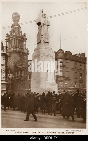 Edith Cavell Statue - St Martin's Place, London Stock Photo