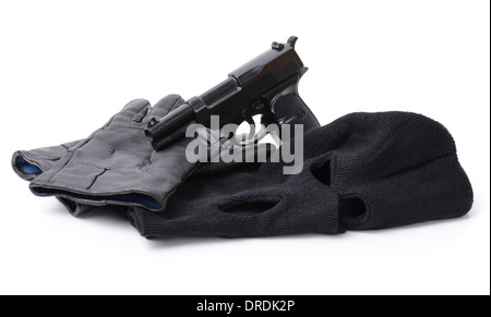 equipment for a terrorist isolated on a white background Stock Photo